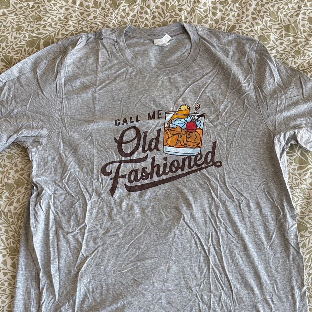 Bella Canvas Gray 'Old Fashioned' Graphic Tee